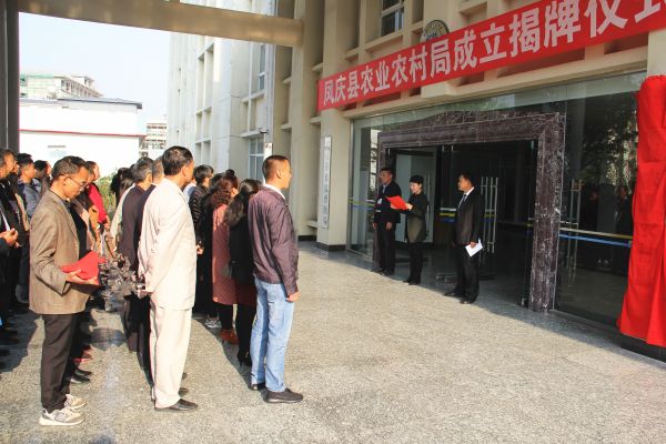 凤庆县农业农村局举行成立揭牌仪式