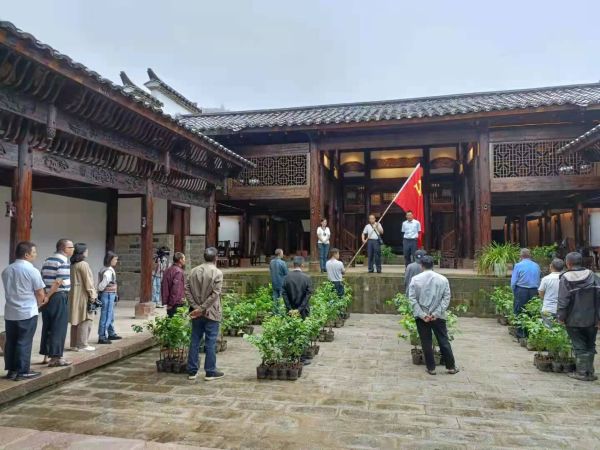 组织党员到洛党永和村植树活动
